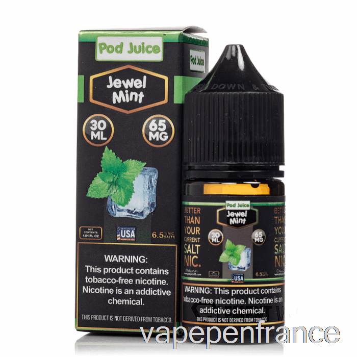 Jewel Mint - Série Bold - Jus De Dosettes - Stylo Vape 30 Ml 65 Mg